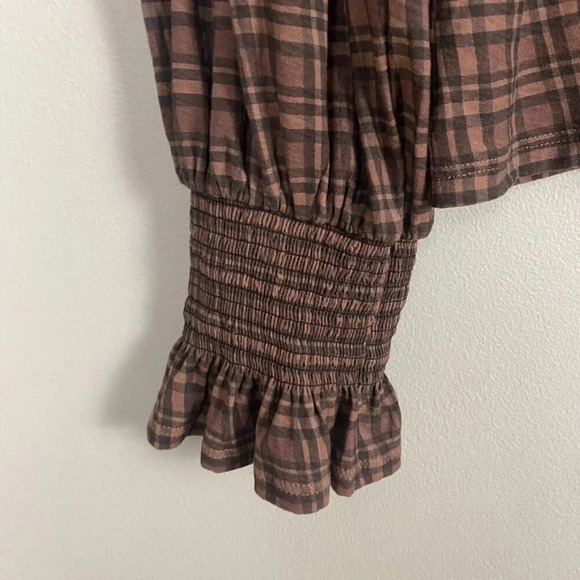 Nation LTD Plaid Puff Sleeve Top - Picture 3 of 14